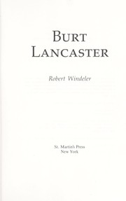 Cover of Burt Lancaster by Robert Windeler