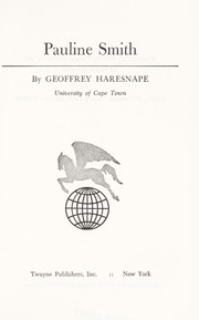 Cover of Pauline Smith by Geoffrey Haresnape