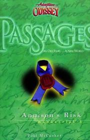 Cover of Annison's risk by Paul McCusker