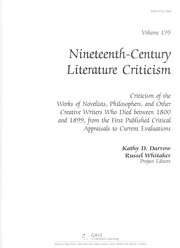 Front cover of Nineteenth-Century literature criticism by Unknown