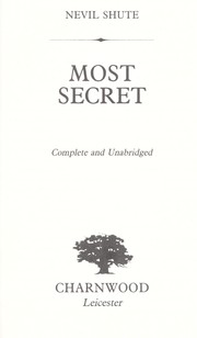 Cover of Most Secret by Nevil Shute