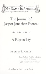 Front cover of The Journal of Jasper Jonathan Pierce by Ann Rinaldi