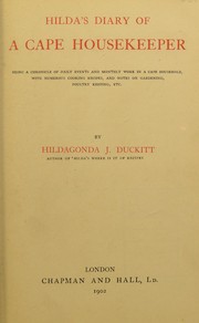 Cover of Hilda's diary of a Cape housekeeper by Hildagonda J. Duckitt