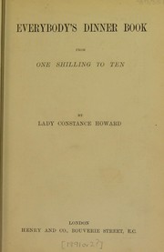 Cover of Everybody's dinner book by Howard, Constance Lady