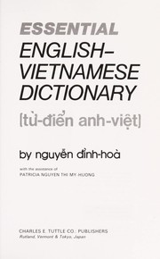Front cover of Essential English-Vietnamese dictionary = by Đình Hoà Nguỹên