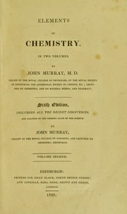 Front cover of Elements of chemistry, in two volumes by Murray, John