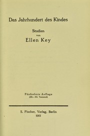 Cover of Das Jahrhundert des Kindes by Ellen Key