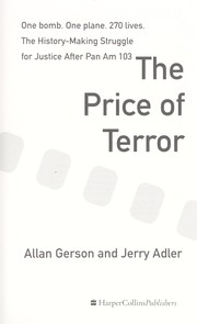 Front cover of The price of terror by Allan Gerson