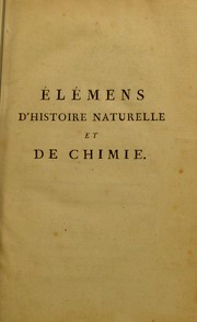 Cover of El©♭mens d'histoire naturelle et de chimie by Antoine François de Fourcroy
