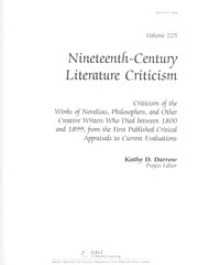 Cover of Nineteenth-century literature criticism by Kathy D. Darrow