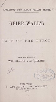 Front cover of Die Geier-Wally by Wilhelmine von Hillern