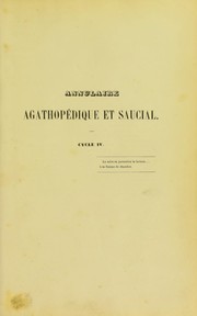 Cover of Annulaire agathop©♭dique et saucial by Ordre des Agathop©·des