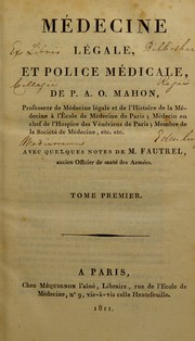 Front cover of M©♭decine l©♭gale et police m©♭dicale by Pierre Nicholas Fautrel