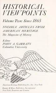 Cover of Historical viewpoints by John Arthur Garraty