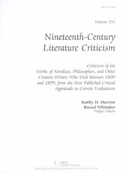 Front cover of Nineteenth-Century literature criticism by Unknown