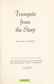 Front cover of Trumpets from the steep by Diana Cooper