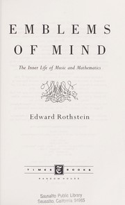 Front cover of Emblems of mind by Edward Rothstein