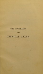 Front cover of The dictionaries to the chemical atlas by A. Normandy