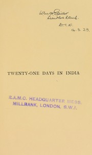 Front cover of Twenty-one days in India by George R. Aberigh-Mackay