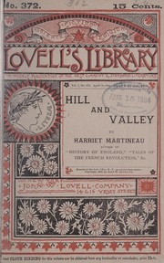 Front cover of The hill and the valley by Harriet Martineau