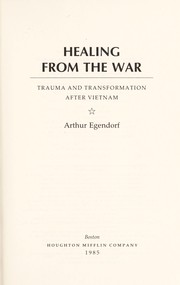 Cover of Healing from the war by Arthur Egendorf