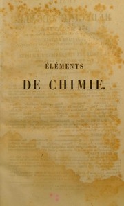Cover of ©l©♭ments de chimie by Matthieu Joseph Bonaventure Orfila