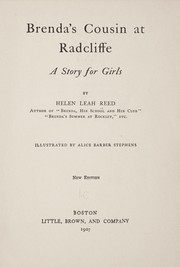 Front cover of Brenda's cousin at Radcliffe by Helen Leah Reed