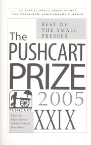 Front cover of Pushcart Prize XXIX, 2005 by Bill Henderson