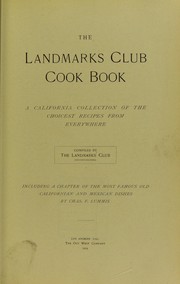 Front cover of The Landmarks club cook book by The Landmarks club, Los Angeles, Calif.