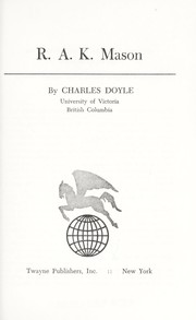 Cover of R.A.K. Mason by Charles Doyle