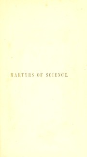 Front cover of The martyrs of science by David Brewster