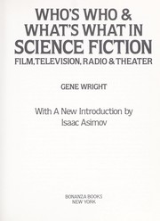 Front cover of Who's who & what's what in science fiction by Wright, Gene