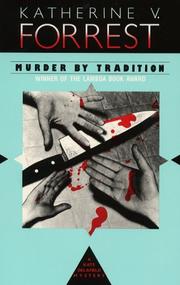 Front cover of Murder by Tradition (A Kate Delafield Mystery) by Katherine V. Forrest