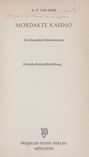 Cover of The Casino Murder Case by Willard Huntington Wright