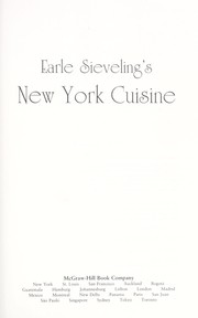 Front cover of Earle Sieveling's New York cuisine by Earle Sieveling