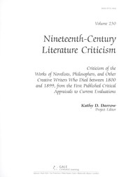 Cover of Nineteenth-century literature criticism by Kathy D. Darrow