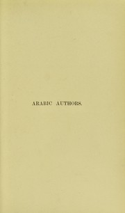 Front cover of Arabic authors by Forster Fitzgerald Arbuthnot