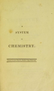 Front cover of A system of chemistry ... by Thomson, Thomas