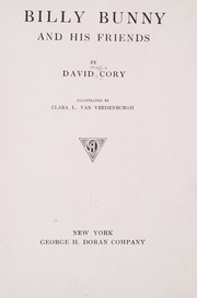 Front cover of Billy Bunny and his friends by David Cory