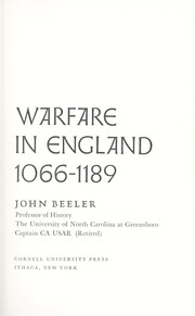 Front cover of Warfare in England, 1066-1189 by John Beeler
