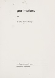 Cover of Perimeters by Charles Levendosky
