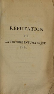 Cover of Réfutation de la théorie pneumatique, ou de la nouvelle doctrine des chimistes modernes by Jean Baptiste Pierre Antoine de Monet de Lamarck