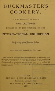 Front cover of Buckmaster's cookery by J. C. Buckmaster