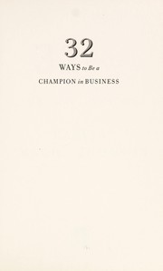Cover of 32 ways to be a champion in business by Earvin Johnson