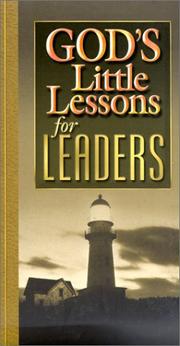 Front cover of God's Little Lessons for Leaders (God's Little Lessons on Life) by Honor Books