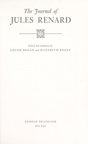 Cover of Journal by Renard, Jules