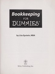 Front cover of Bookkeeping for dummies by Lita Epstein