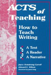 Cover of Acts of teaching by Joyce Armstrong Carroll
