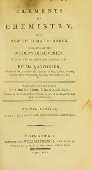 Cover of Elements of chemistry by Antoine Laurent Lavoisier