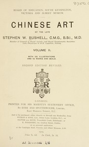 Cover of Chinese art by Stephen W. Bushell